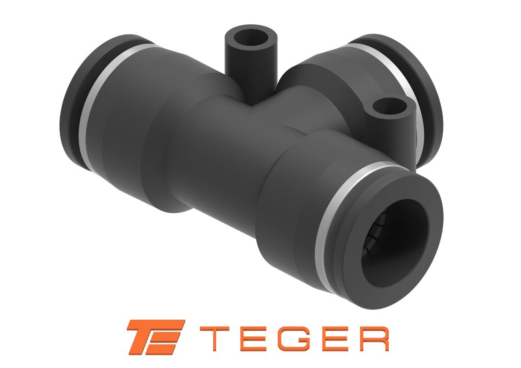 Trójnik wtykowy tekalan (typ T) 8mm TEGER, (sprzedawane po 10)