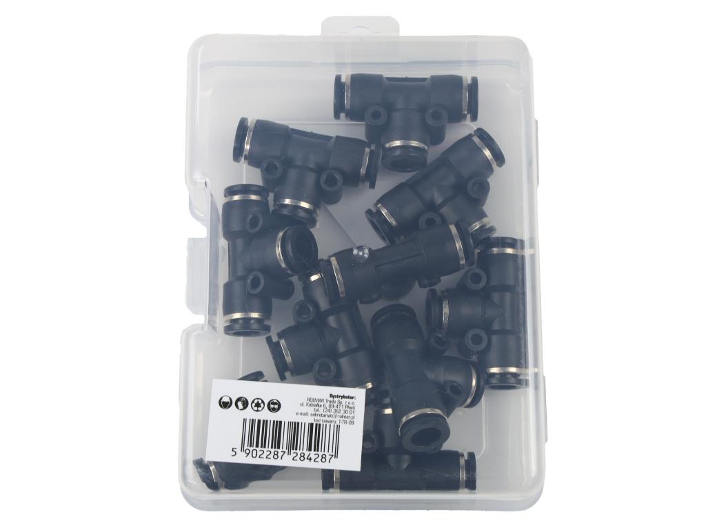 Trójnik wtykowy tekalan (typ T) 8mm TEGER, (sprzedawane po 10)