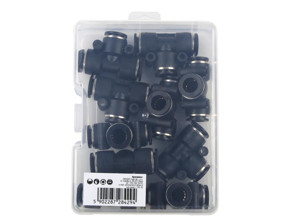 Trójnik wtykowy tekalan (typ T) 10mm TEGER, (sprzedawane po 10)