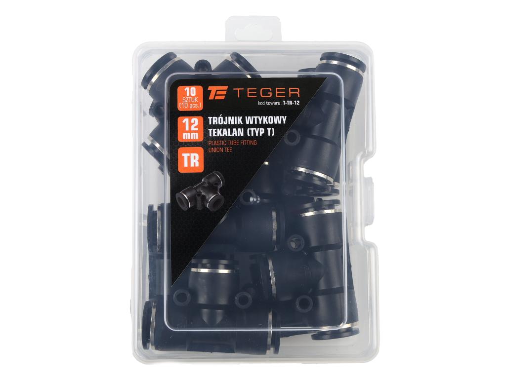 Trójnik wtykowy tekalan (typ T) 12mm TEGER, (sprzedawane po 10)