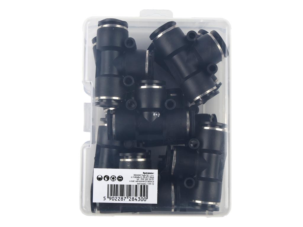 Trójnik wtykowy tekalan (typ T) 12mm TEGER, (sprzedawane po 10)