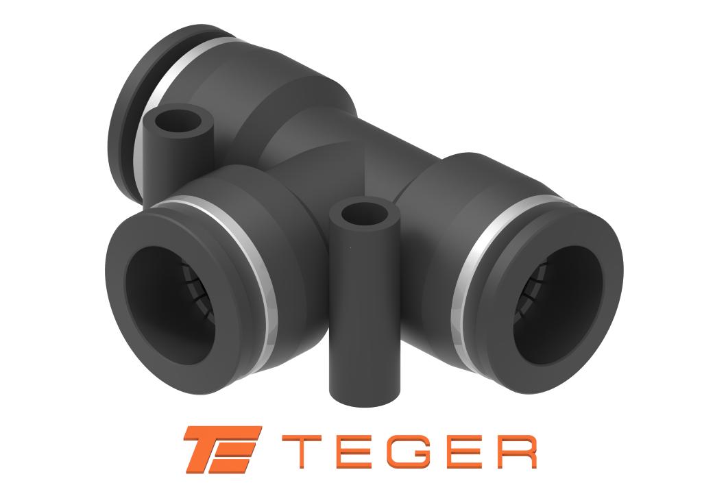 Trójnik wtykowy tekalan (typ T) 14mm TEGER, (sprzedawane po 5)