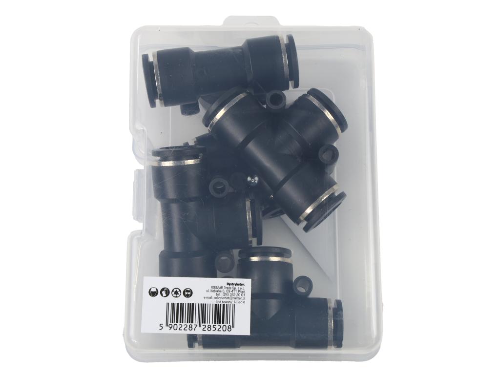 Trójnik wtykowy tekalan (typ T) 14mm TEGER, (sprzedawane po 5)