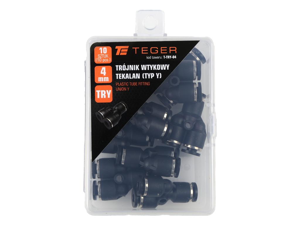 Trójnik wtykowy tekalan (typ Y) 4mm TEGER, (sprzedawane po 10)