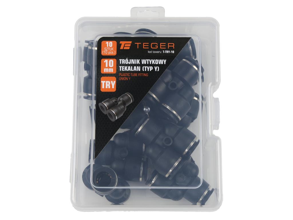 Trójnik wtykowy tekalan (typ Y) 10mm TEGER, (sprzedawane po 10)
