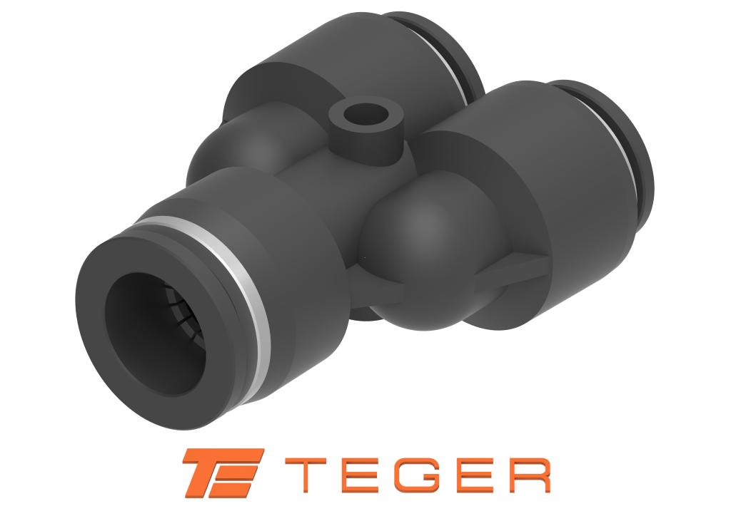Trójnik wtykowy tekalan (typ Y) redukcyjny 2x6mm / 1x4mm TEGER, (sprzedawane po 5)