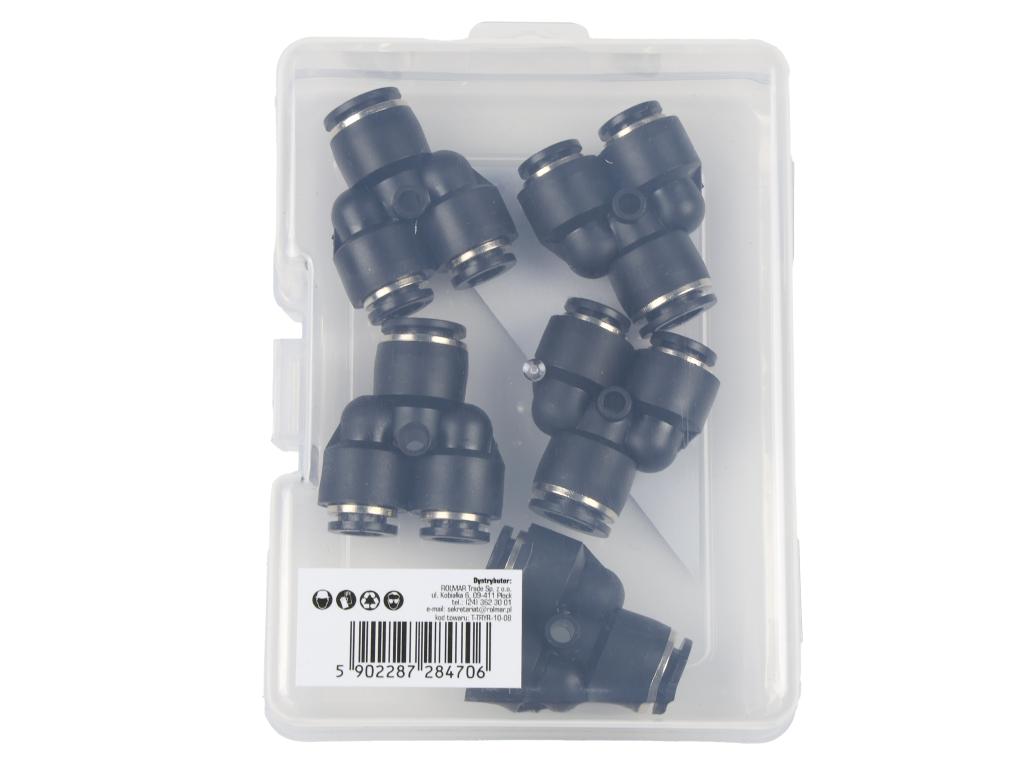 Trójnik wtykowy tekalan (typ Y) redukcyjny 2x10mm / 1x8mm TEGER, (sprzedawane po 5)