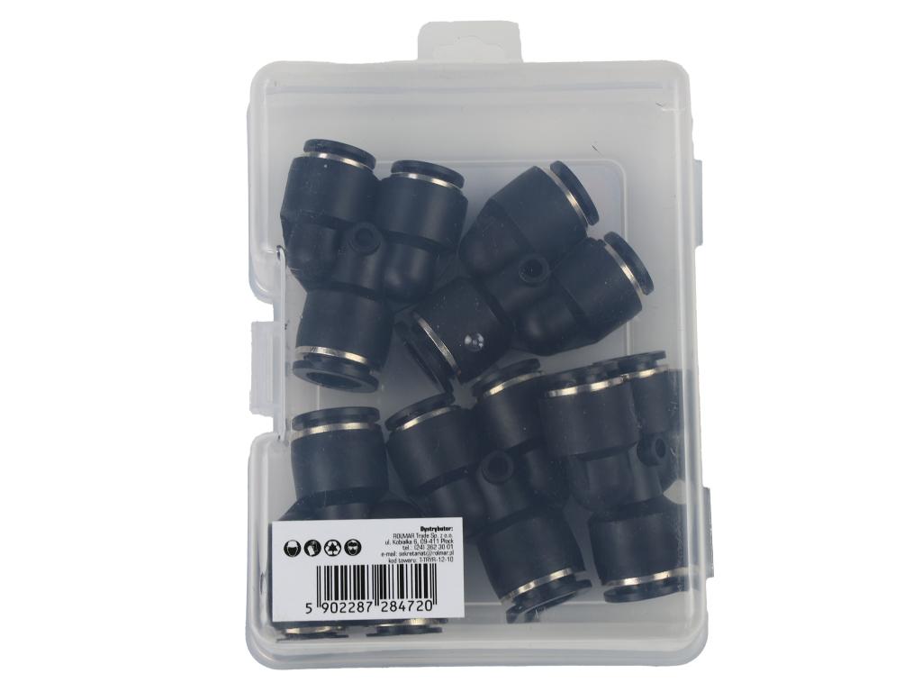 Trójnik wtykowy tekalan (typ Y) redukcyjny 2x12mm / 1x10mm TEGER, (sprzedawane po 5)