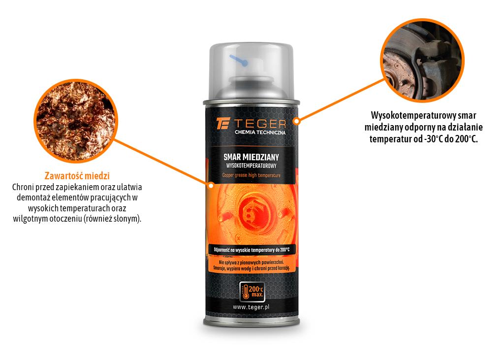 Smar miedziany wysokotemperaturowy 400 ml  / TEGER