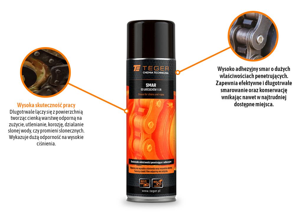Smar do łańcuchów i lin 500ml / TEGER