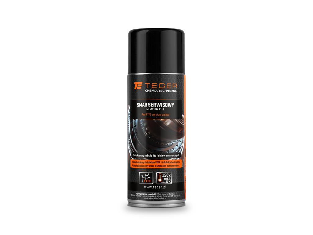 Smar serwisowy czerwony PTFE - 50°C do 150 °C  400 ml / TEGER