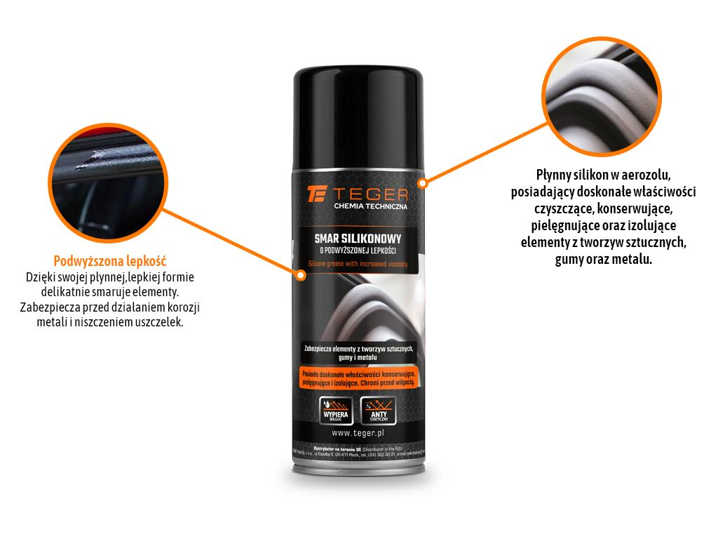Smar silikonowy o podwyższonej lepkości 400 ml / TEGER
