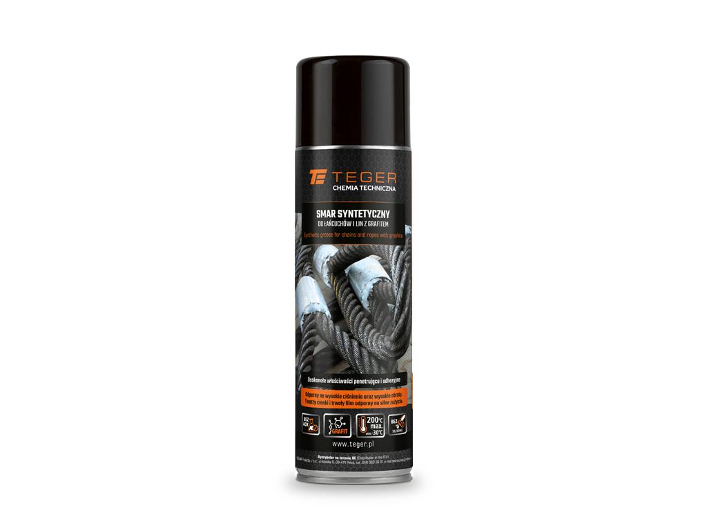Smar syntetyczny do łańcuchów i lin z grafitem, 500ml, Teger
