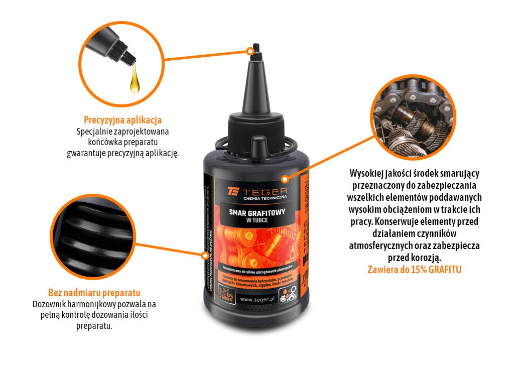 Smar grafitowy w tubce, 70 ml, Teger (Pakowane po 12 szt)