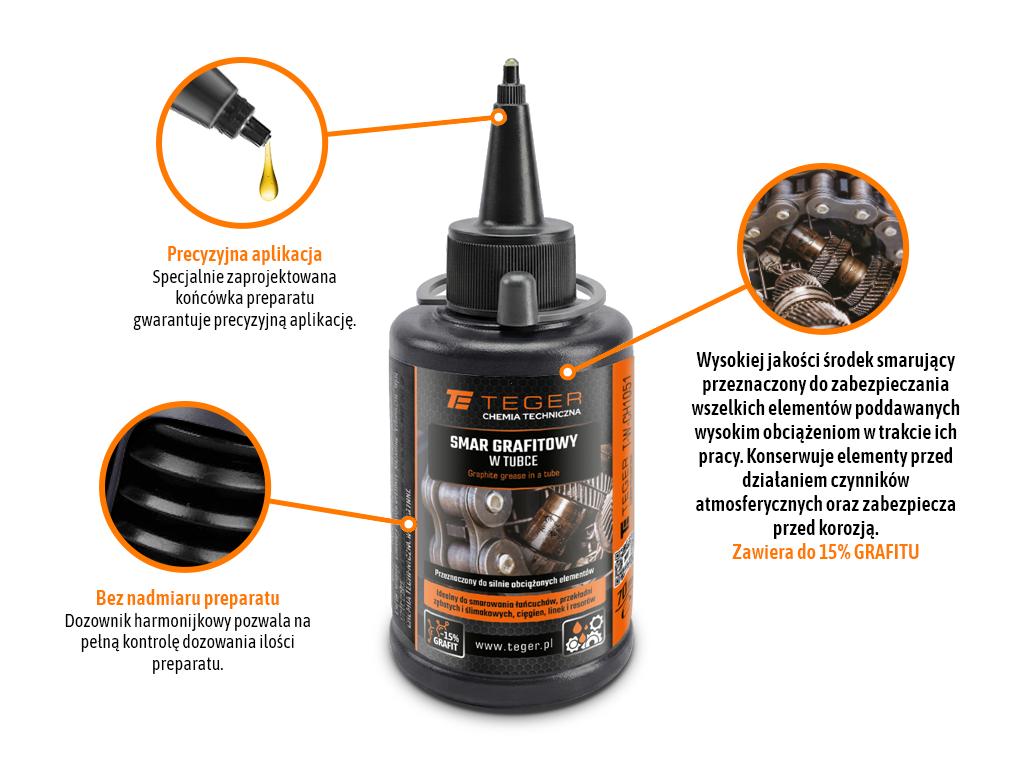 Smar grafitowy w tubce, 70 ml, Teger (Pakowane po 12 szt)