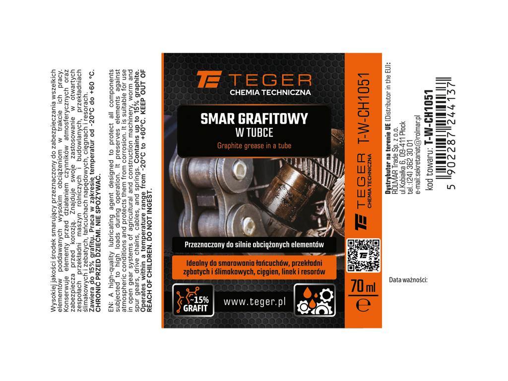 Smar grafitowy w tubce, 70 ml, Teger (Pakowane po 12 szt)