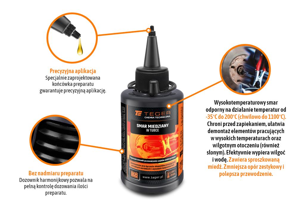 Smar miedziany w tubce, 70 ml, Teger (Pakowane po 12 szt)