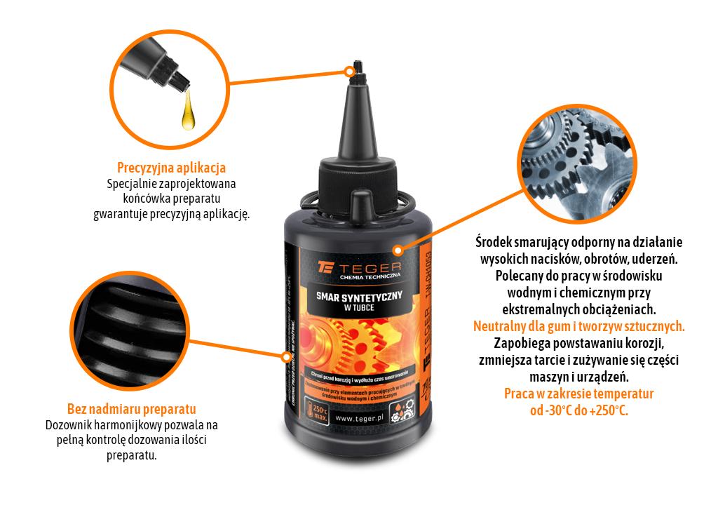 Smar syntetyczny w tubce, 70 ml, Teger (Pakowane po 12 szt)