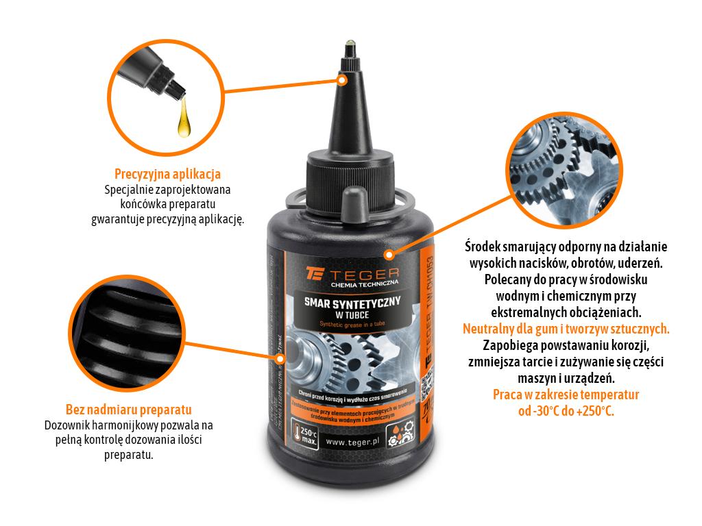 Smar syntetyczny w tubce, 70 ml, Teger (Pakowane po 12 szt)