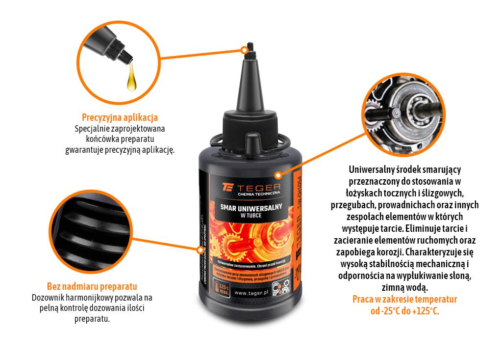 Smar uniwersalny w tubce, 70 ml, Teger (Pakowane po 12 szt)