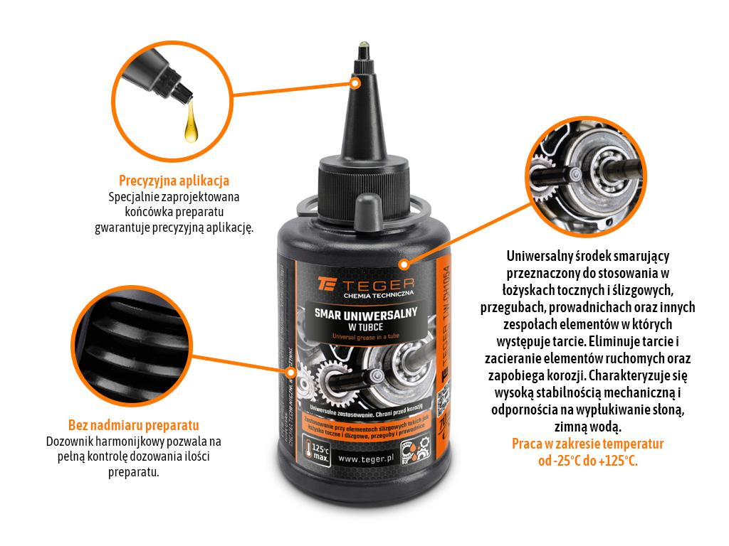 Smar uniwersalny w tubce, 70 ml, Teger (Pakowane po 12 szt)