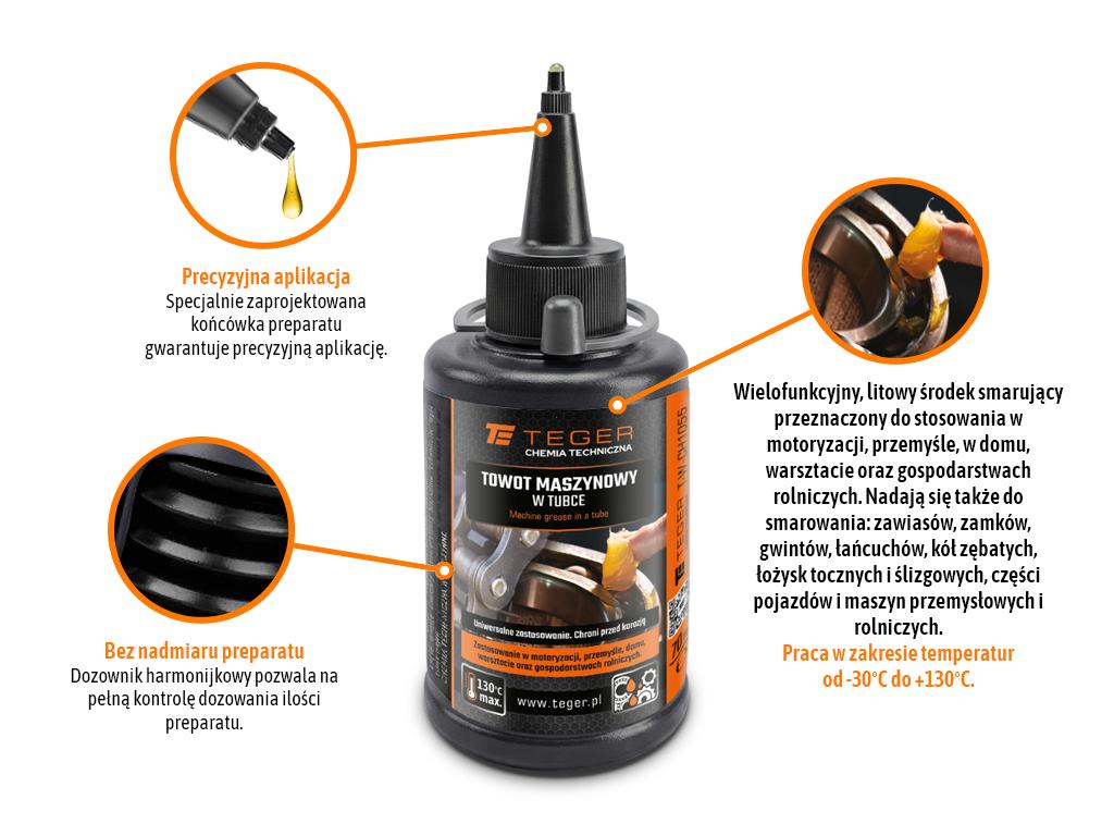 Towot maszynowy w tubce, 70 ml, Teger (Pakowane po 12 szt)