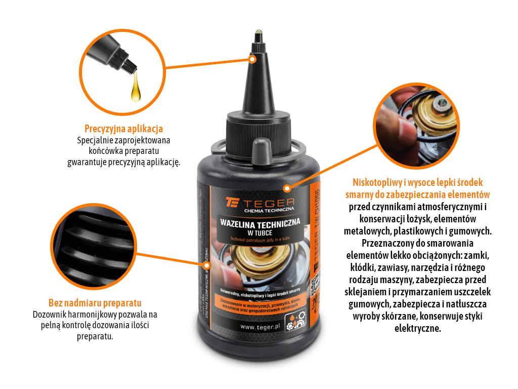 Wazelina techniczna w tubce, 70 ml, Teger (Pakowane po 12 szt)