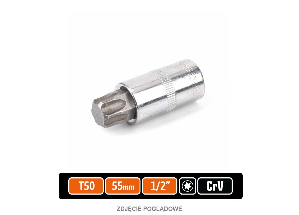 Klucz nasadowy 1/2" z bitem TORX T50x55 mm, S2/CR-V, Teger