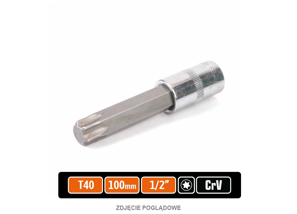 Klucz nasadowy 1/2" z bitem TORX T40x100 mm, S2/CR-V, Teger