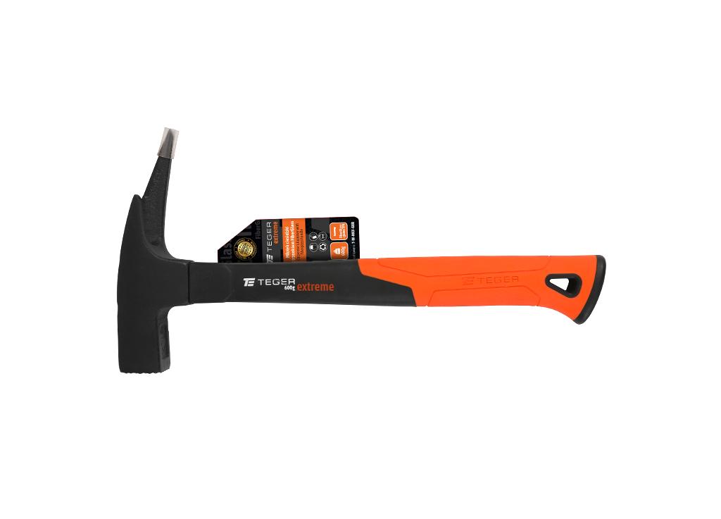 Młotek ciesielski z trzonkiem fiberglass 600 g Extreme / TEGER