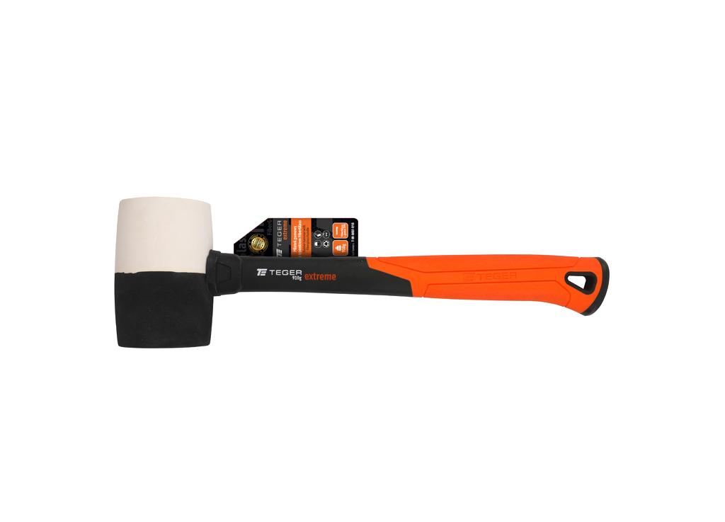 Młotek gumowy z trzonkiem fiberglass 910 g Extreme / TEGER