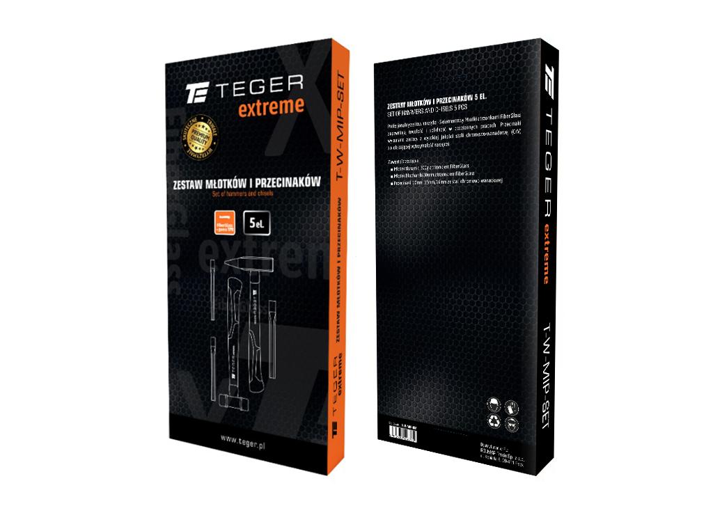 Zestaw młotków i przecinaków (5 el.) Extreme / TEGER