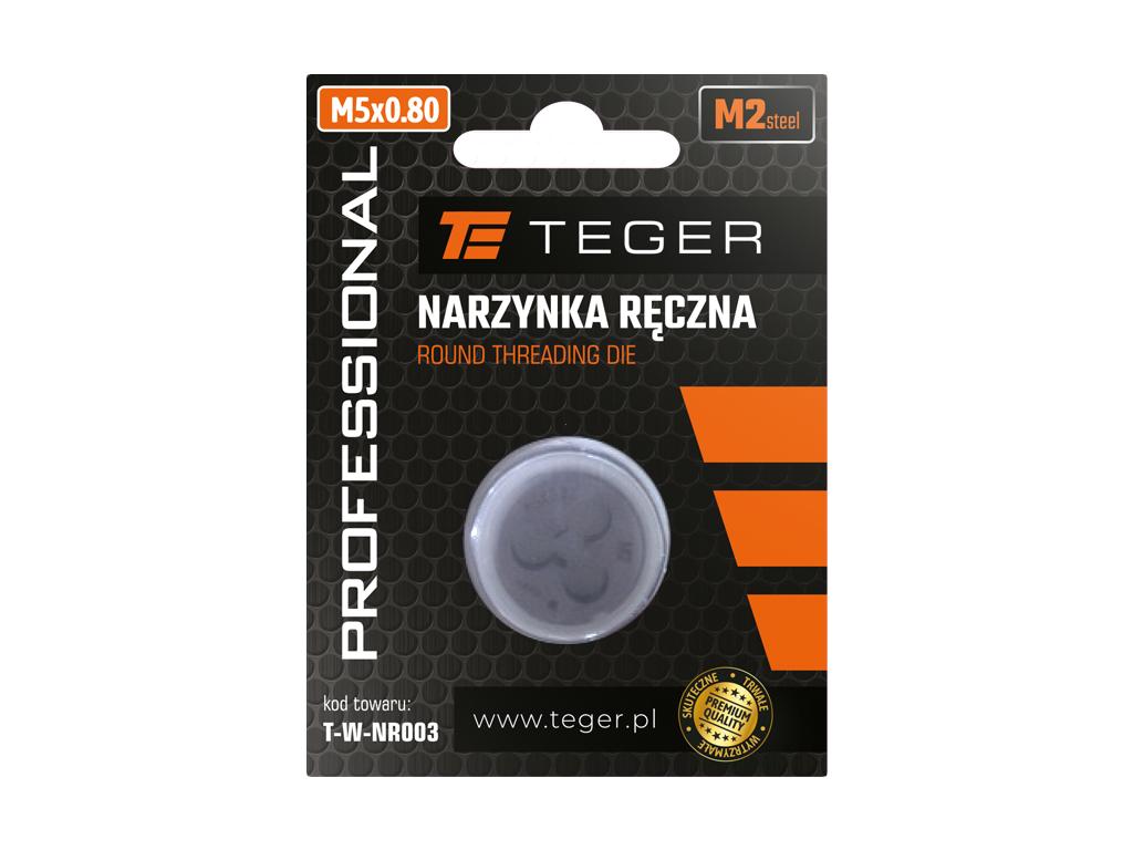 Narzynka ręczna PROFESSIONAL, M5x0,80, stal M2, Teger