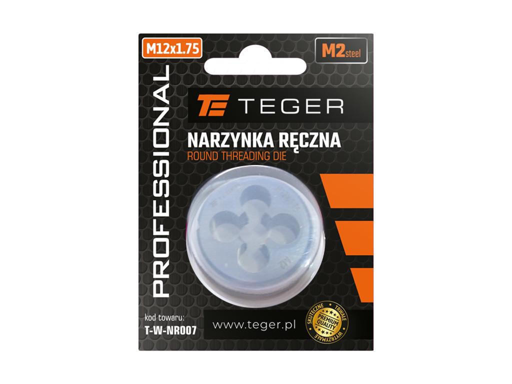Narzynka ręczna PROFESSIONAL, M12x1,75, stal M2, Teger