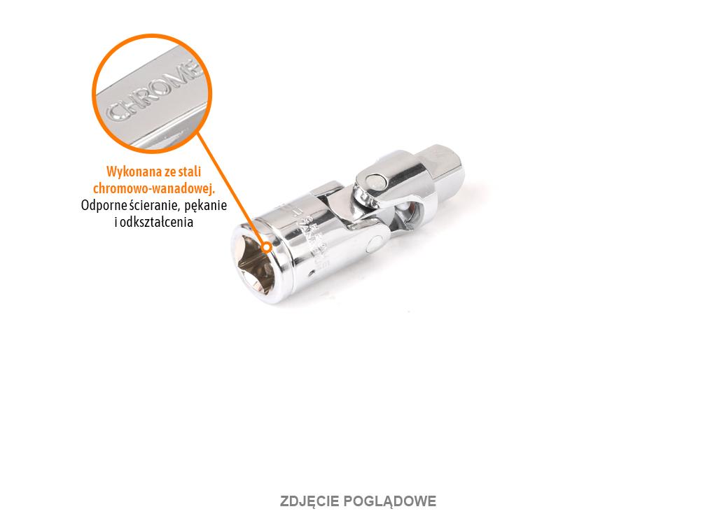 Przegub uniwersalny do nasadek 1/4", CR-V, Teger