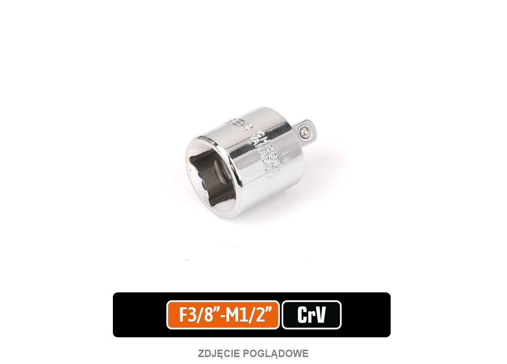 Redukcja F 3/8"-M 1/2", CR-V, Teger