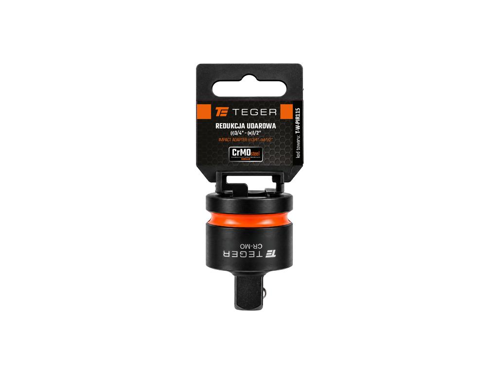 Redukcja udarowa, F 3/4"-M 1/2", Cr-Mo, Teger
