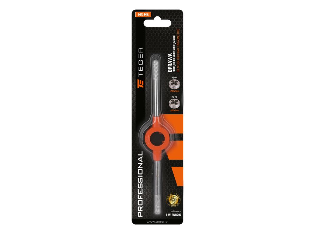 Oprawa, pokrętło do narzynek ręcznych PROFESSIONAL, M3-M6, (20x5, 20x7), Teger