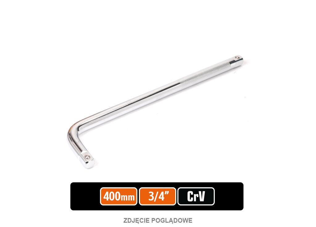 Pokrętło do nasadek TYP L 3/4" 400 mm, CR-V, TEGER
