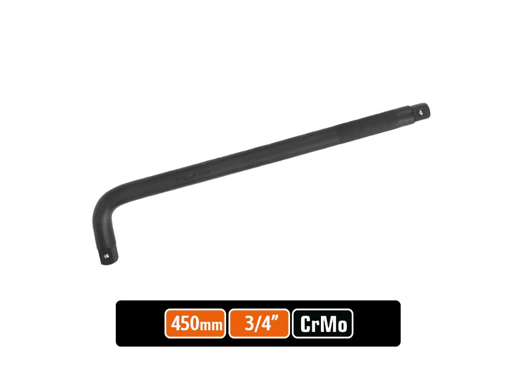 Pokrętło do nasadek TYP L 3/4" 450 mm - kute/ stal Cr-Mo / TEGER
