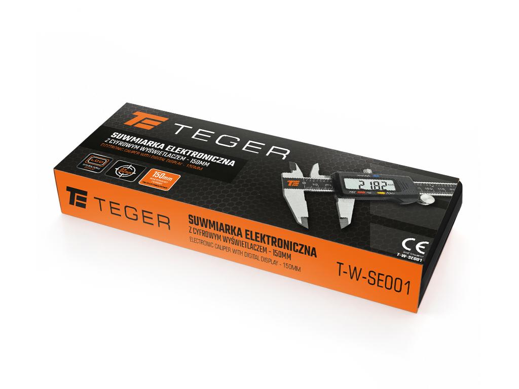 Suwmiarka elektroniczna, cyfrowa, 150 mm, cert CE, Teger