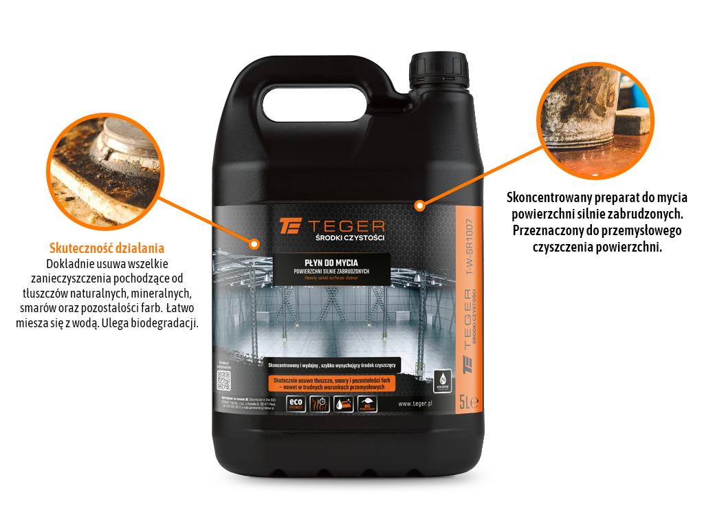 Płyn do mycia powierzchni silnie zabrudzonych 5l - koncentrat / TEGER