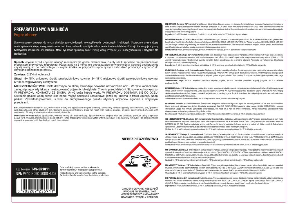 Preparat do mycia silników 5l / (Płyn) TEGER
