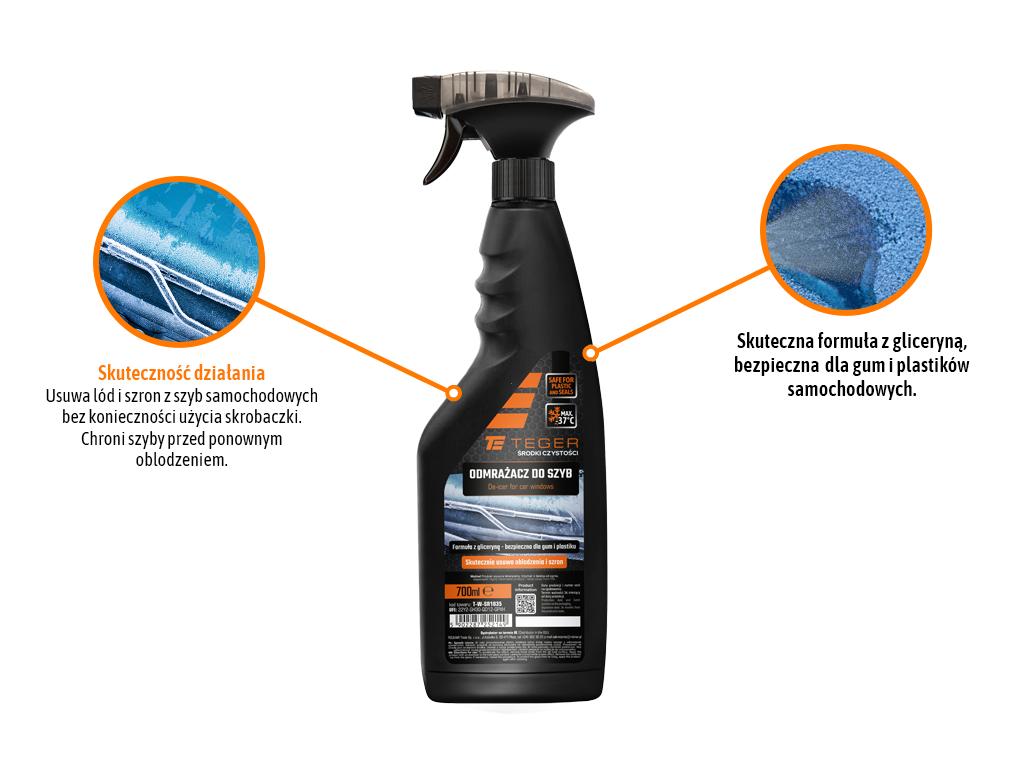 Odmrażacz do szyb, 700 ml. - atomizer, Teger