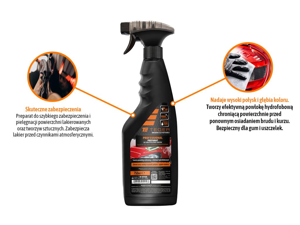 Preparat do zabezpieczenia lakieru - PROFESSIONAL, 750ml - atomizer, Teger