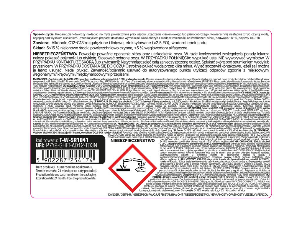 Piana aktywna dwufazowa do ciężkich zabrudzeń - EXTRA STRONG, 2l - koncentrat, Teger