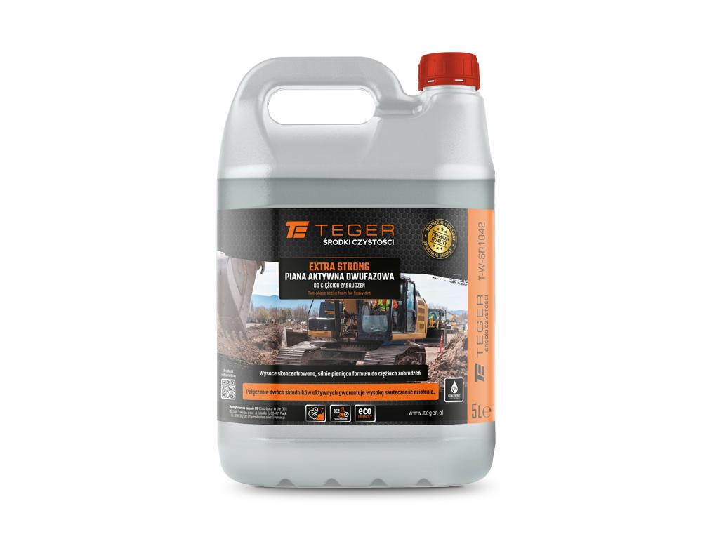 Piana aktywna dwufazowa do ciężkich zabrudzeń - EXTRA STRONG, 5l - koncentrat, Teger