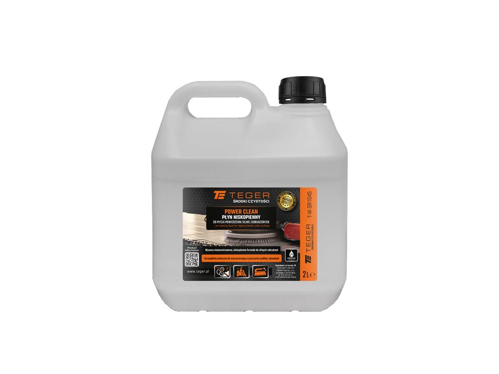 Płyn niskopienny do mycia powierzchni silnie zabrudzonych POWER CLEANING, 2l, Teger