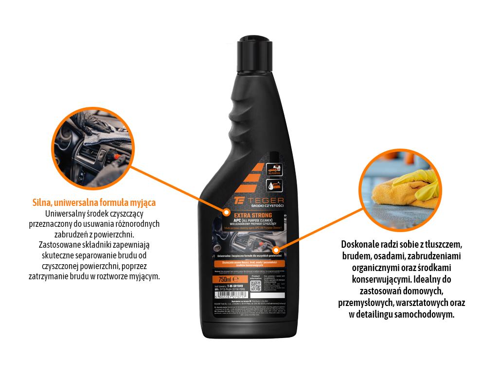 Wielozadaniowy preparat czyszczący APC (All Purpose Cleaner) EXTRA STRONG (koncentrat) 750ml, Teger