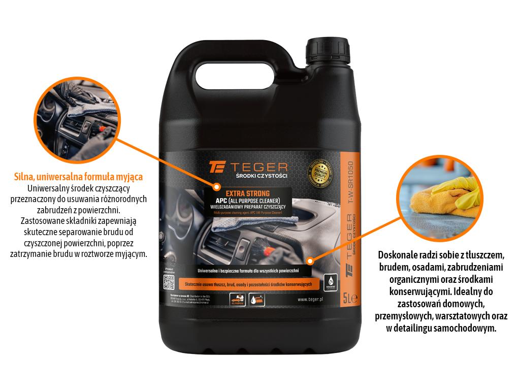 Wielozadaniowy preparat czyszczący APC (All Purpose Cleaner) EXTRA STRONG (koncentrat) 5l, Teger